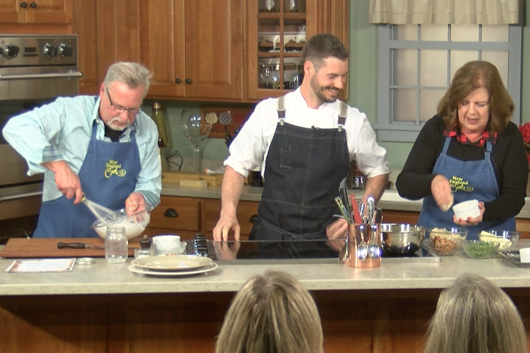 New England Cooks with Sandy & Tony and special guest Chef Aaron Martin - Smoked Cheddar Soufflé